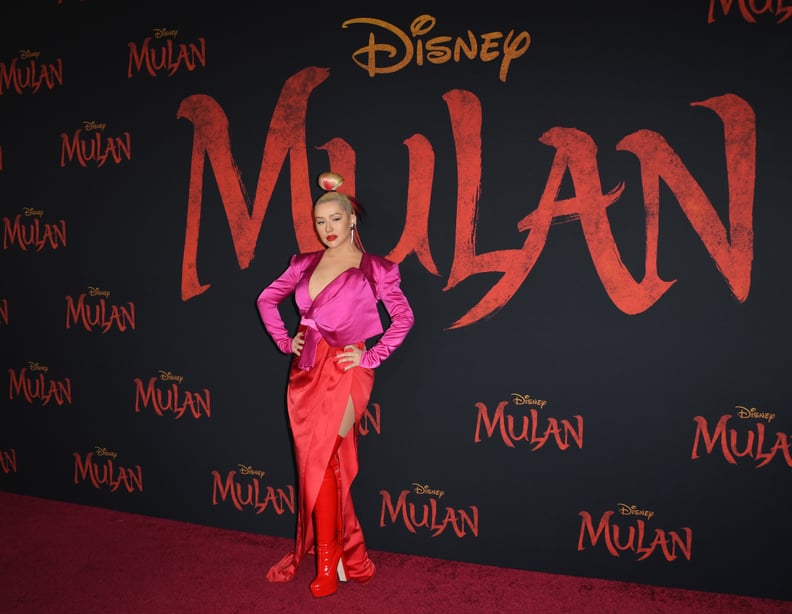 Christina Aguilera at the World Premiere of Mulan in LA