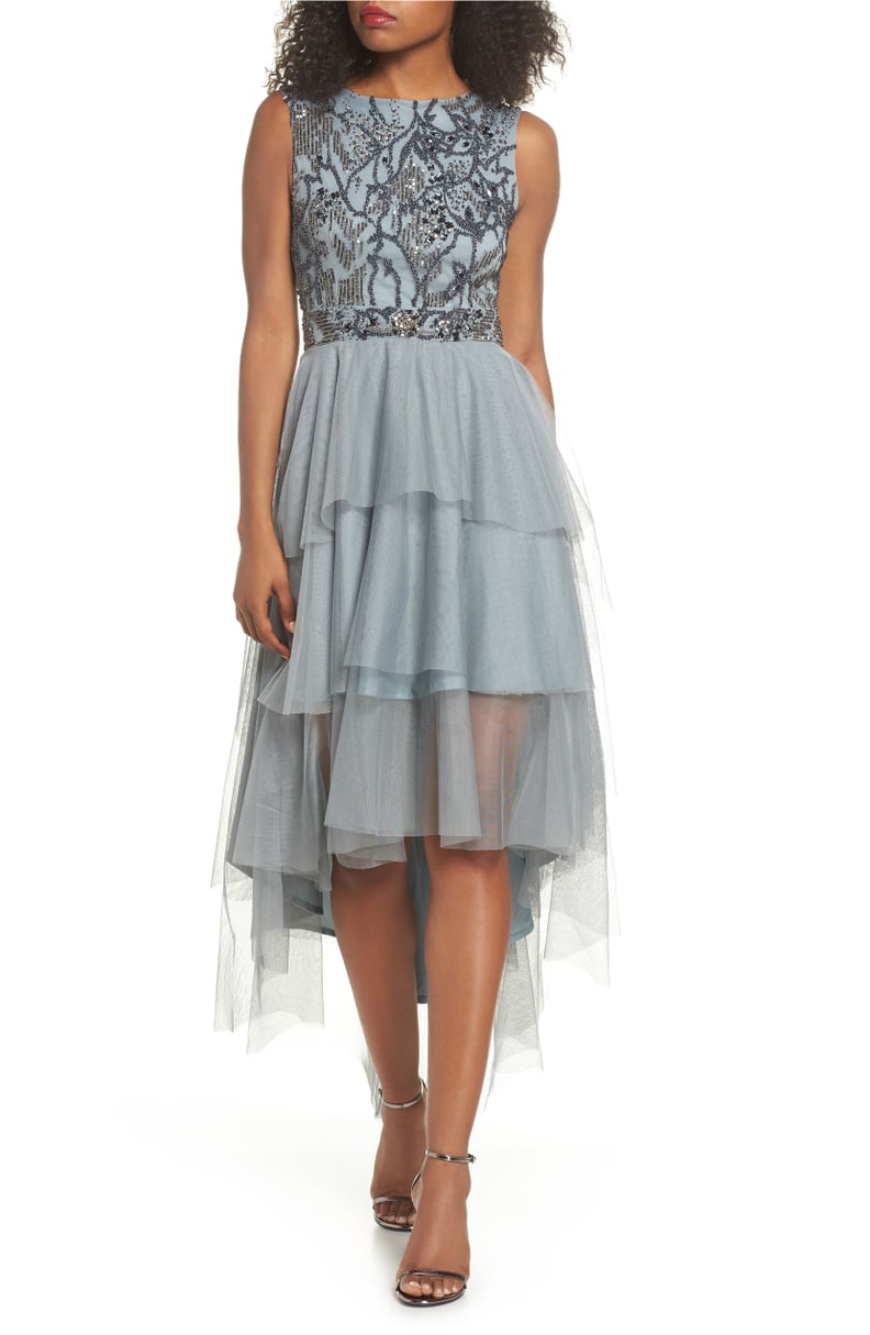 Lace & Beads Bridget Embellished Tiered Tulle Dress