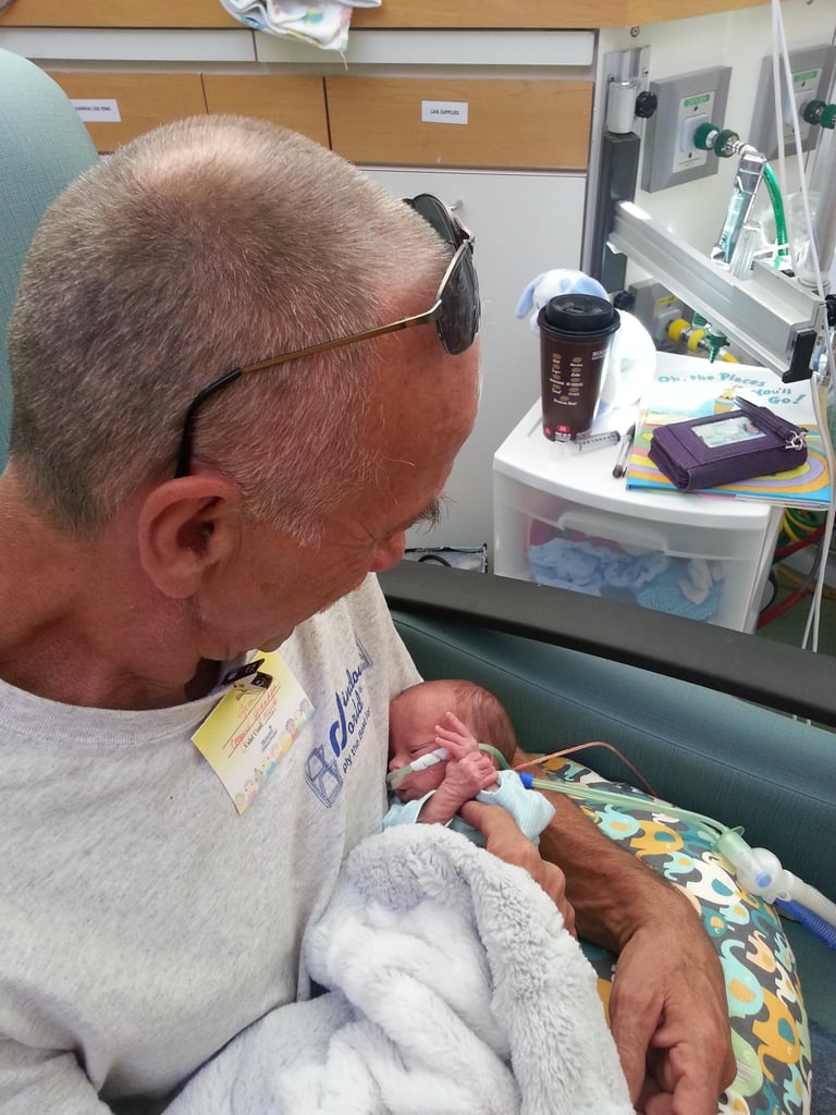 Viral Video Grandfather Meets Infant Grandson