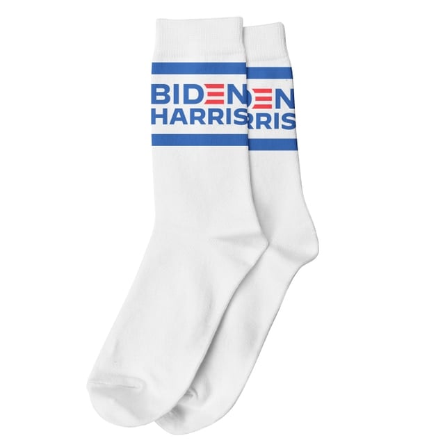 Biden-Harris White Crew Socks