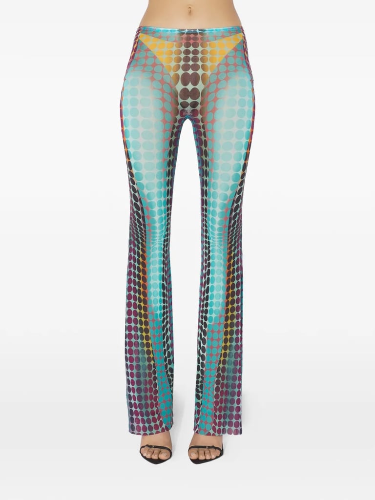 Jean Paul Gaultier Re-Edition Flared Printed Trousers