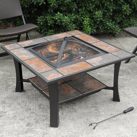 Malaga Square Tile Top Fire Pit