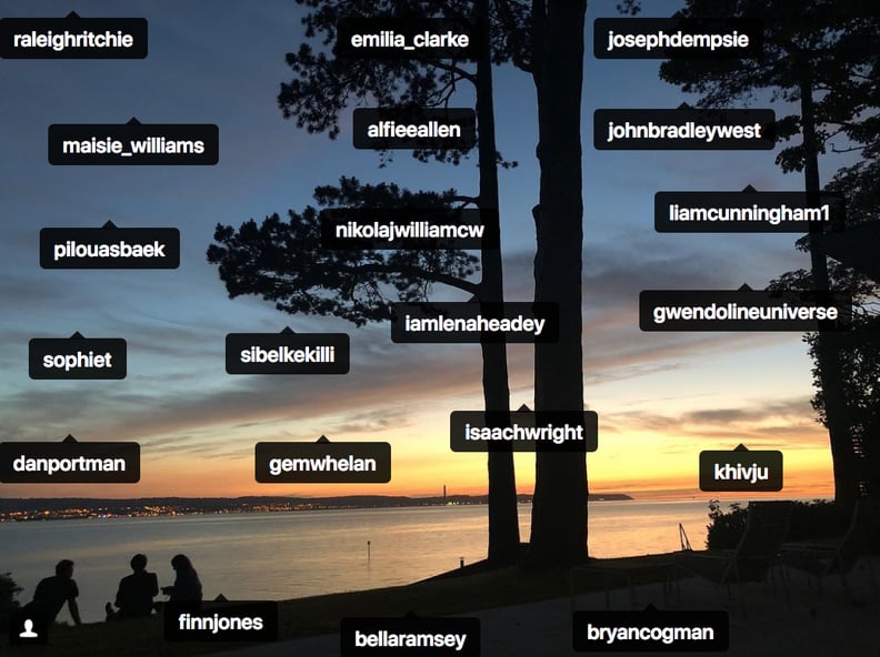 The cast and crew whom she tagged are significant.