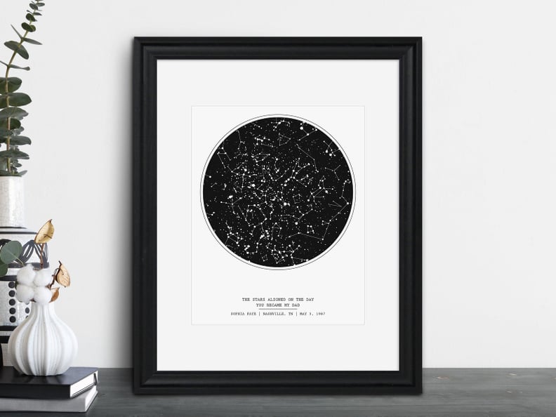 A Gift From Kids: Personalized Night Sky Father Daughter Print