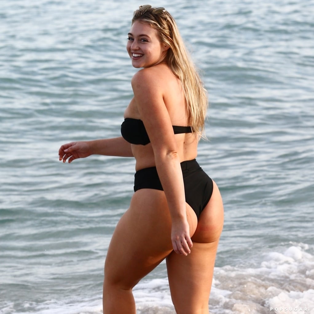 Iskra Lawrence Black Bikini in Miami 2018