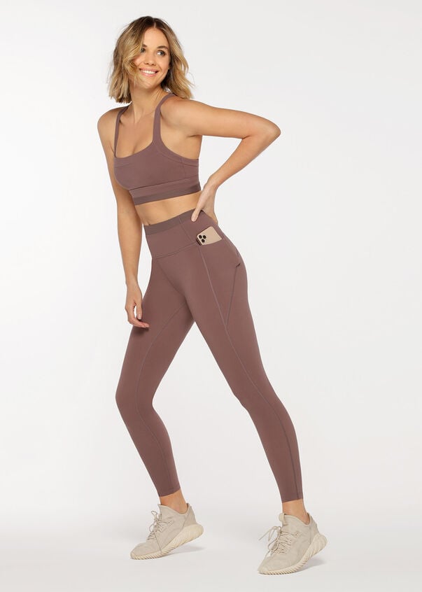 Neutral Leggings: Lorna Jane Radiate Phone Pocket Full Length Leggings