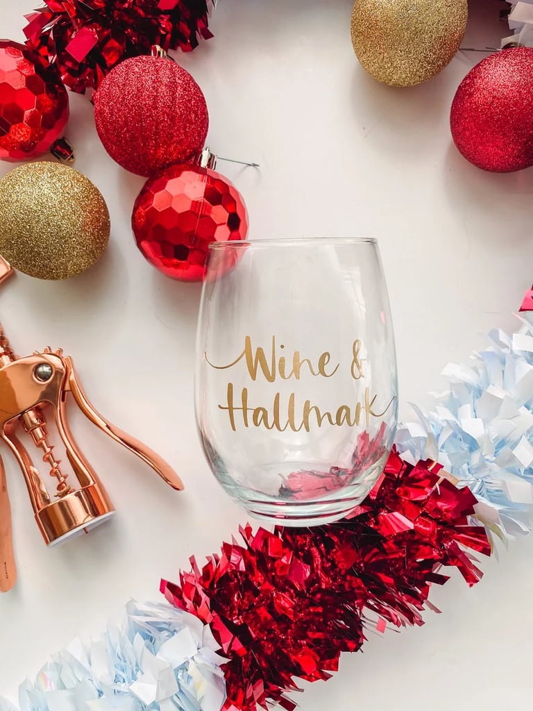 Christmas Movie Wine Glass