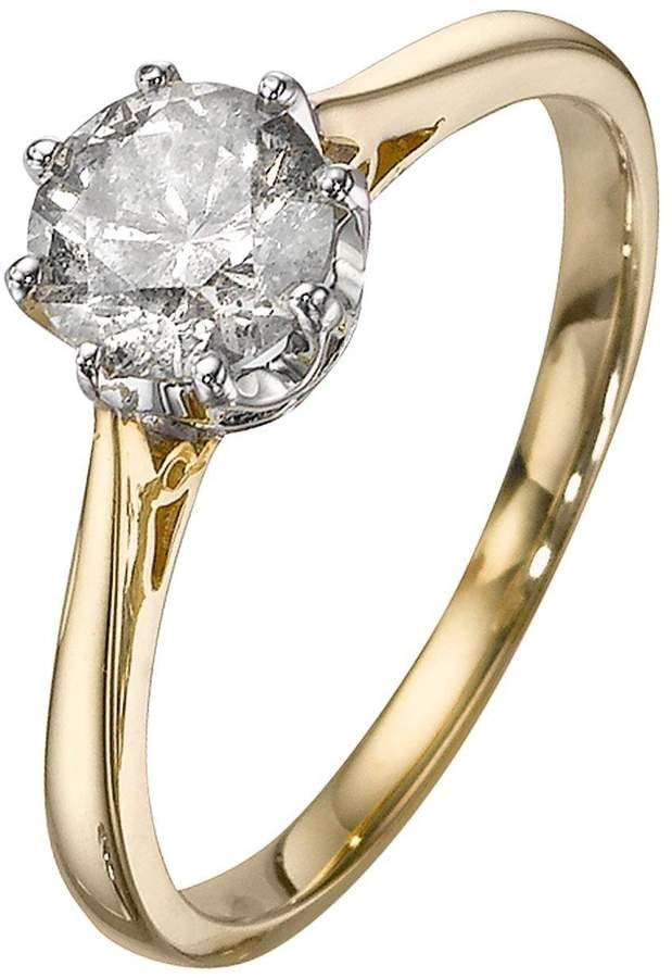 Love DIAMOND 9 Carat Yellow Gold Solitaire Ring