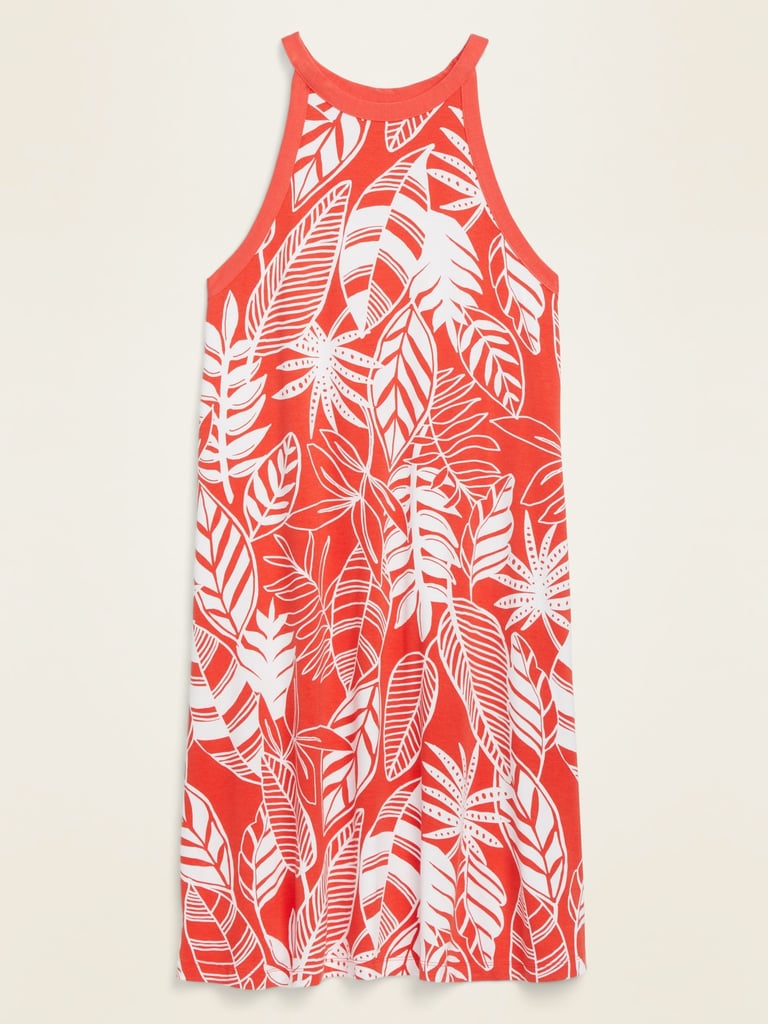 Old Navy Printed Sleeveless Jersey Swing Dress