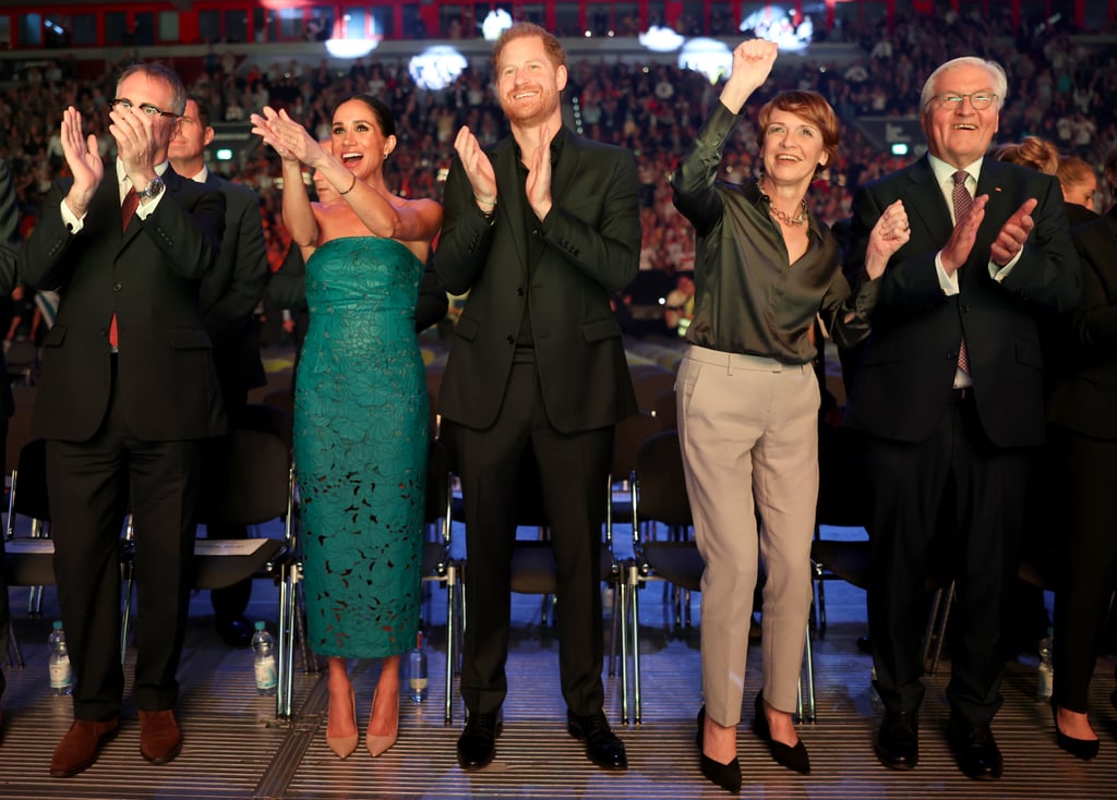 Meghan Markle's Teal Floral Cutout Dress at Invictus Games