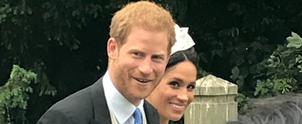 Meghan Markle Holds on to Prince Harry After Stumbling at Princess Diana's Niece's Wedding