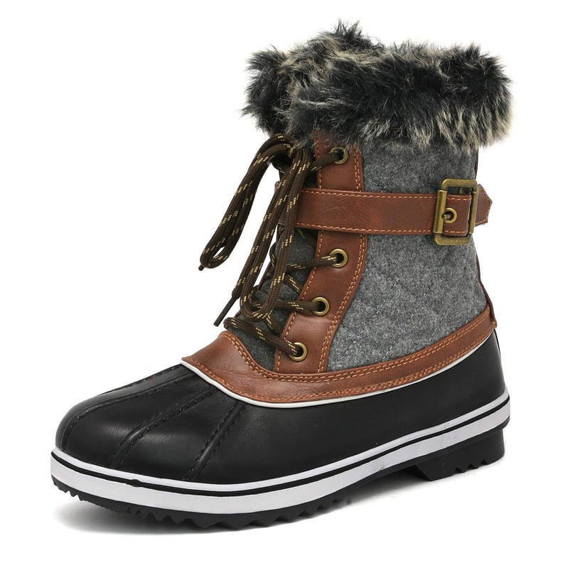 一个负担得起的冬季启动:梦想对中期小腿冬天雪地靴