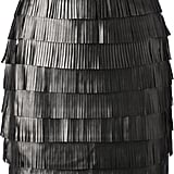 MICHAEL Michael Kors Fringed Leather Skirt