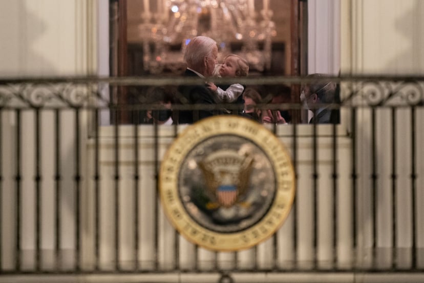 Mandatory Credit: Photo by Evan Vucci/AP/Shutterstock (11718324ej)President Joe Biden holds his grandson Beau Biden at the White House, in WashingtonBiden Inauguration, Washington, United States - 20 Jan 2021