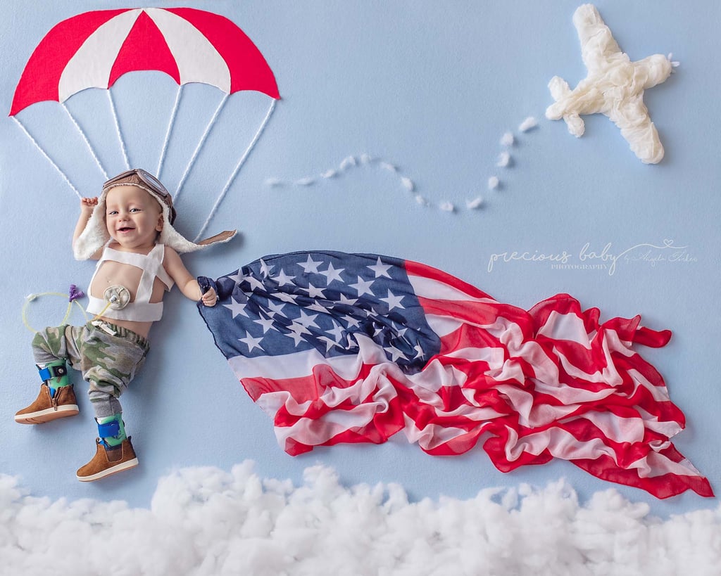 Photos of Babies With Special Needs on Floor Backdrops