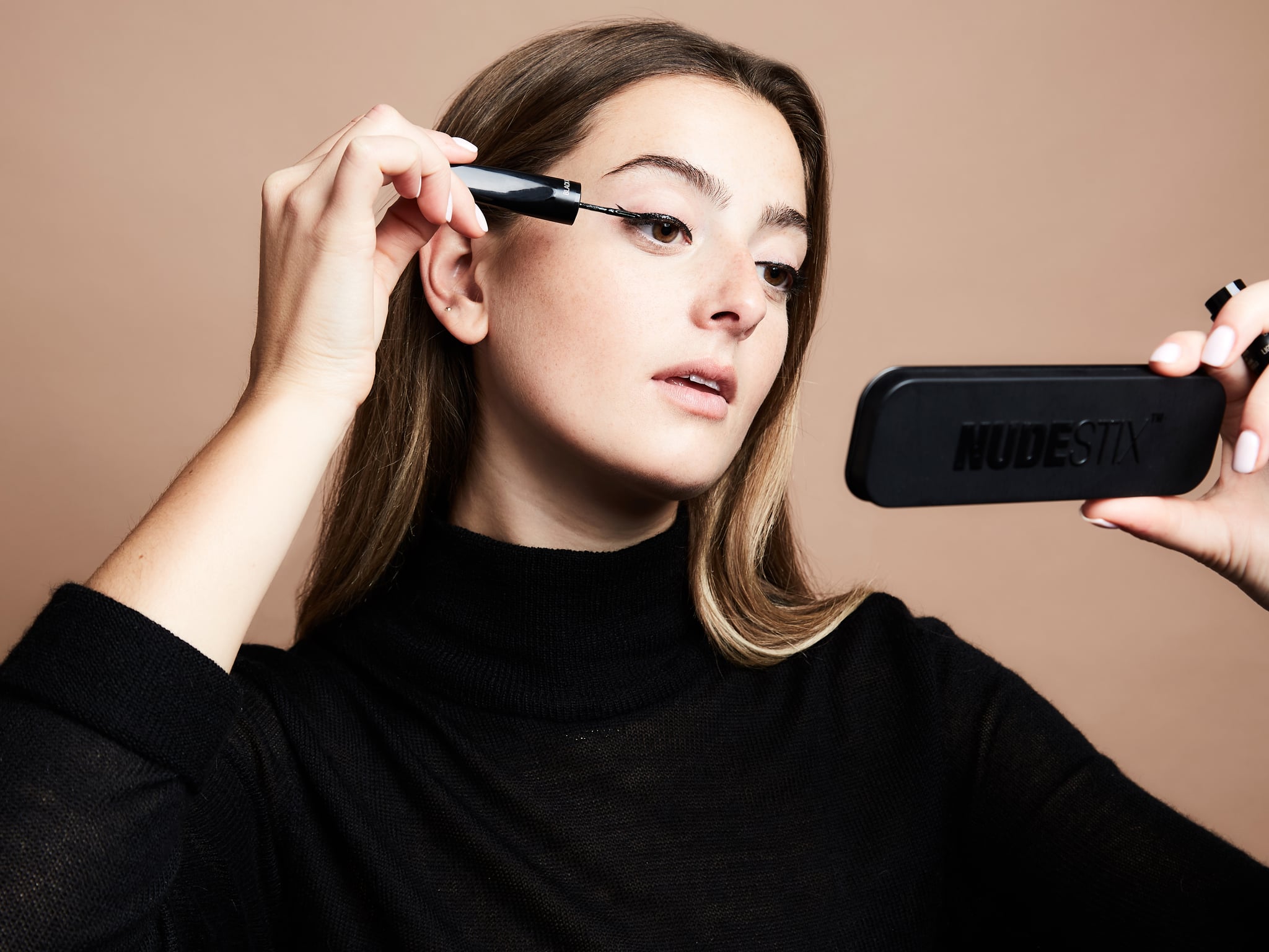 Graphic Eyeliner Look 1 Start With A Basic Black Cat Eye Ready