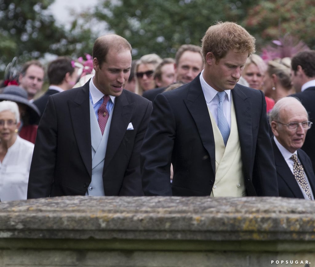 Prince William and Prince Harry at Victoria Inskip's Wedding