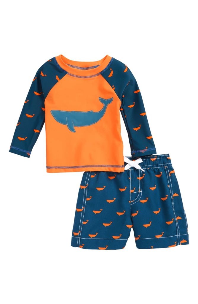 Hatley Rash Guard and Swim Trunks Set