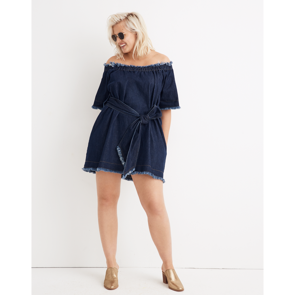 Denim Off-the-Shoulder Dress