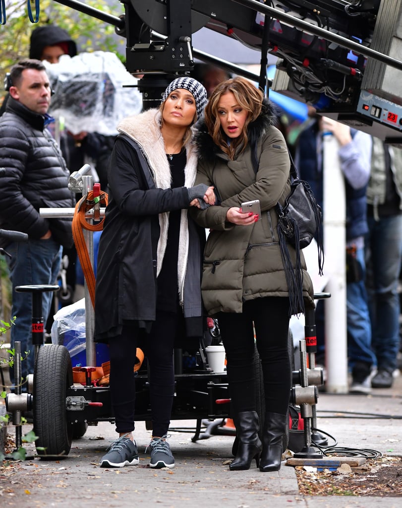 Jennifer Lopez and Leah Remini Filming Second Act Pictures
