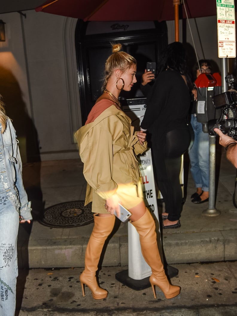 Tan Leather Thigh-Highs