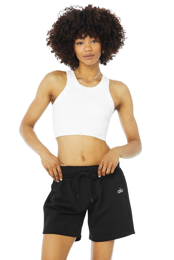 A Classic Crop: Alo Seamless Delight High Neck Bra