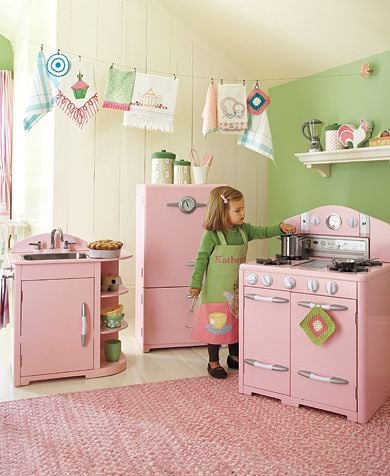 Pottery Barn Kids Pink Retro Kitchen Collection