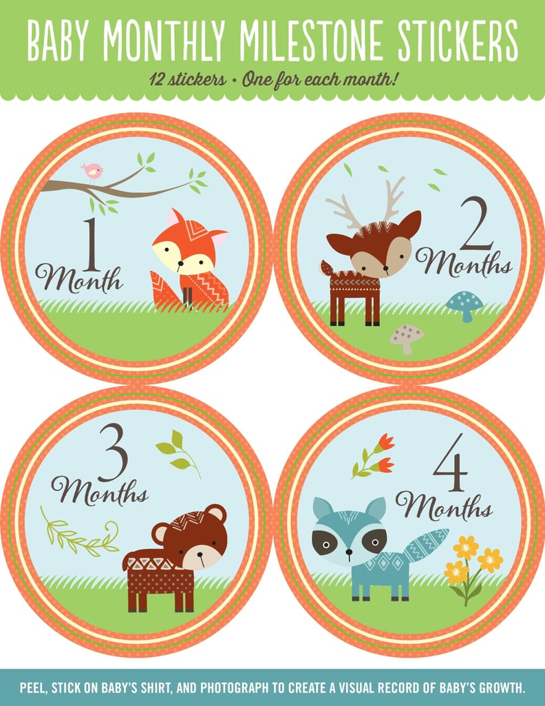 Woodland Friends Monthly Milestone Stickers