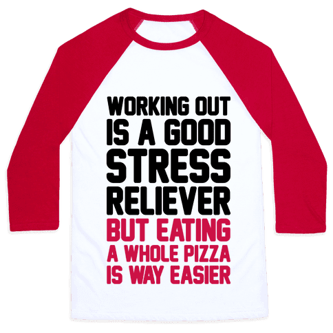 Pizza Workout Baseball Shirt