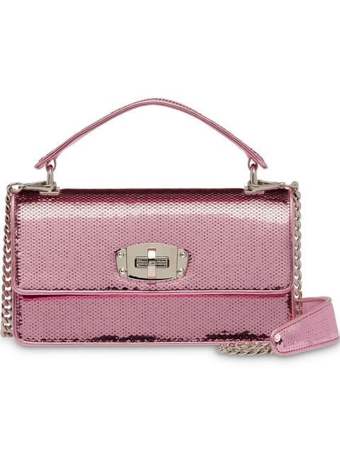 Miu Miu Miu Cleo Sequin Shoulder Bag