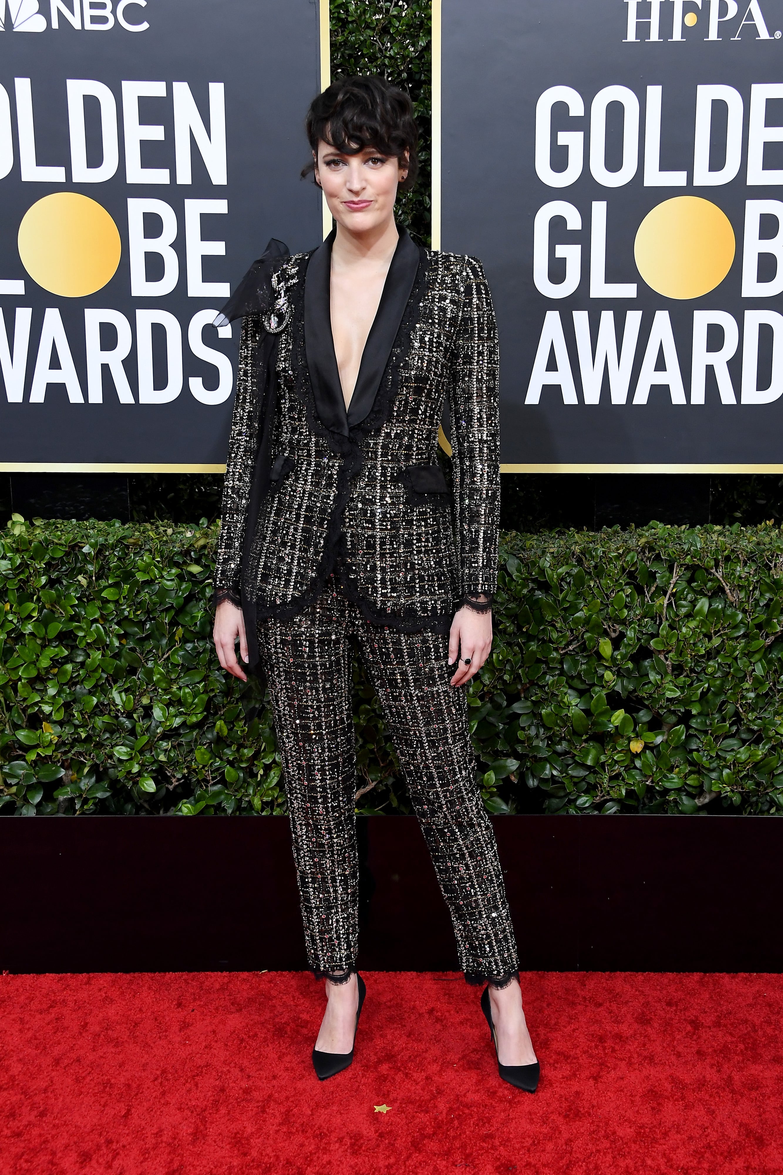 phoebe waller-bridge golden globes red dress Golden Globes 2020: Phoebe Waller-Bridge leads British stars