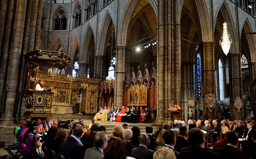 The National Service of Thanksgiving honoring Nelson Mandela's life and work took place at Westminster Abbey in London.