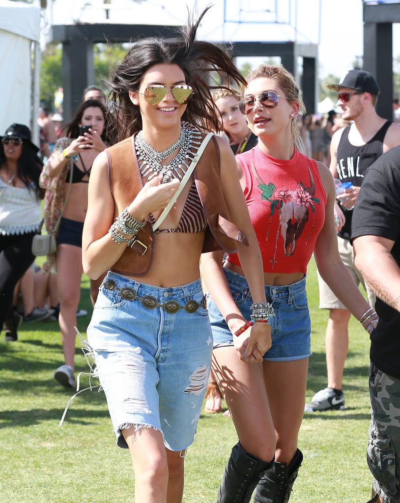 Kendall and Hailey held hands.