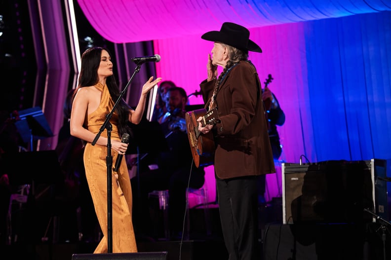 Kacey Musgraves and Willie Nelson at the 2019 CMA Awards