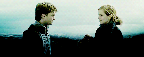 When Hermione fixed Harry's hair.