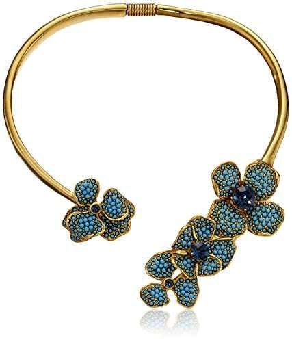 Kenneth Jay Lane Center Flower Collar Necklace