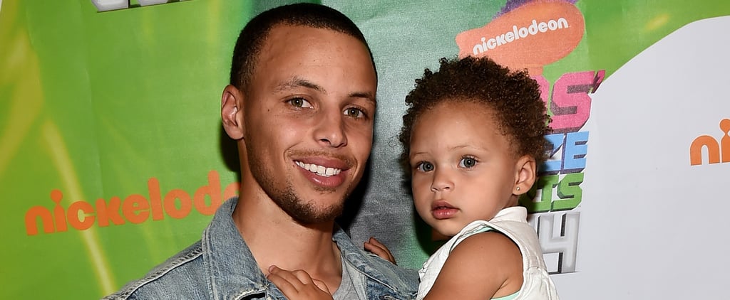 Riley Curry Does Steph Curry's Chest Bump Before Game 1 2015