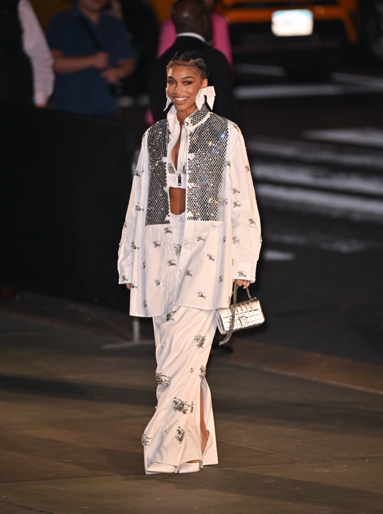 Lori Harvey's Crystal Coat and Maxi Skirt | Photos