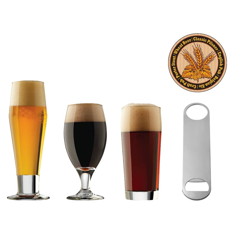 25pc Assorted Beer Glasses