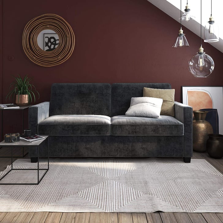 Signature Sleep Casey Velvet Sofa with Memory Foam Mattress Most