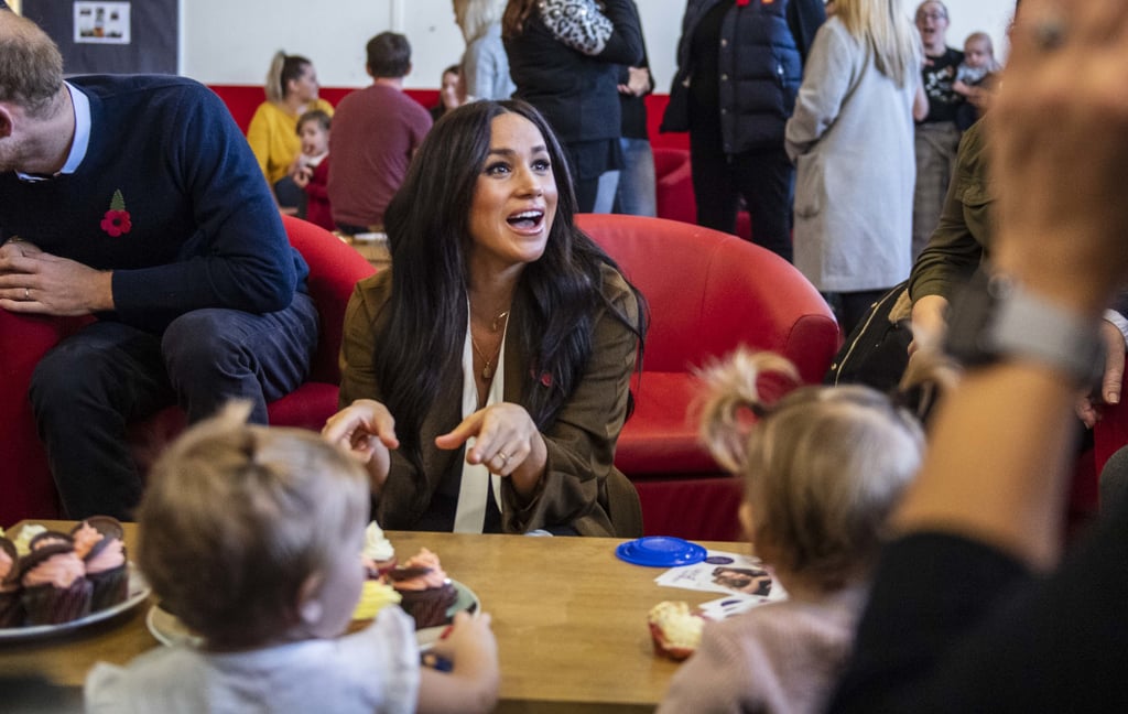 Meghan Markle Wearing Her Zodiac Necklaces at Broom Farm Community Centre