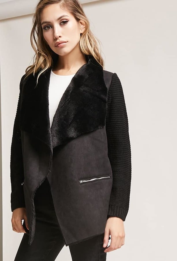 Forever 21 Faux Suede Foldover Jacket | Best Coats From Forever 21 ...