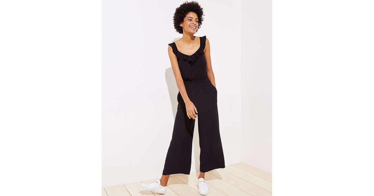 Ruffle neck hot sale jumpsuit