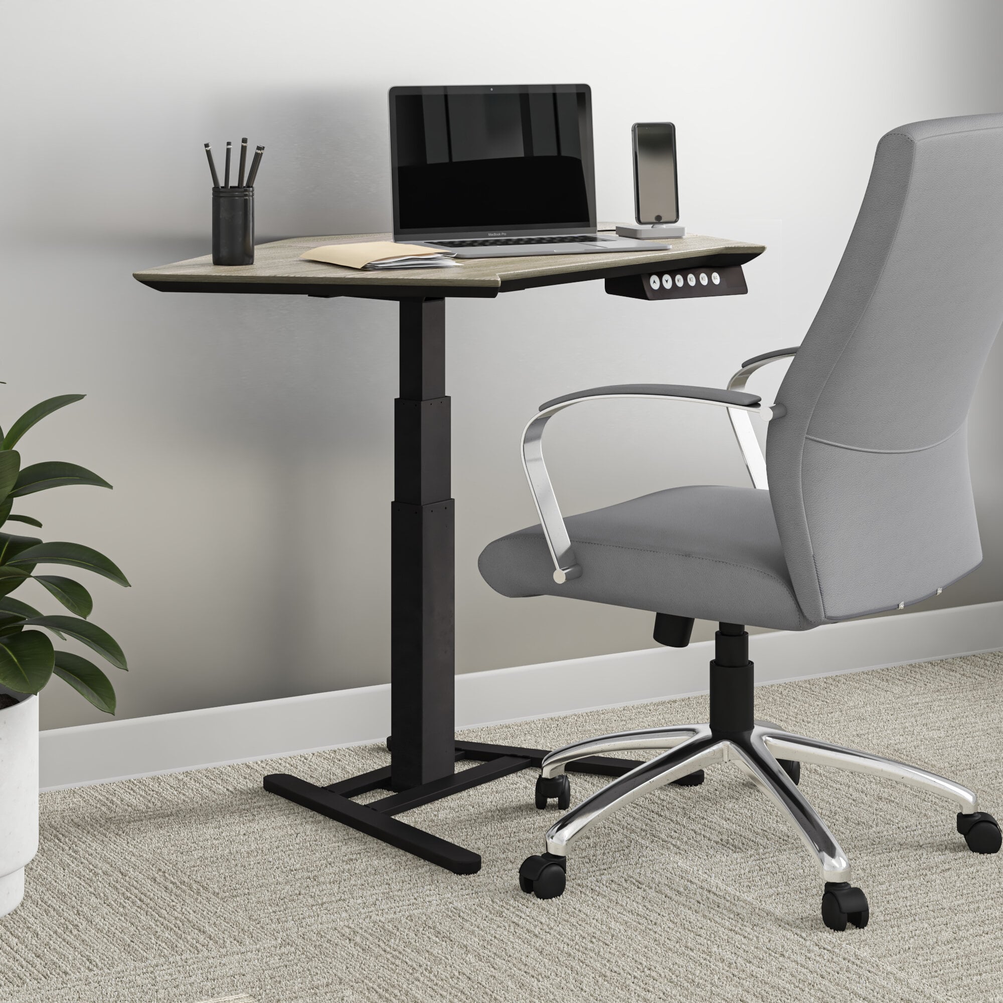 Corner top lift desk
