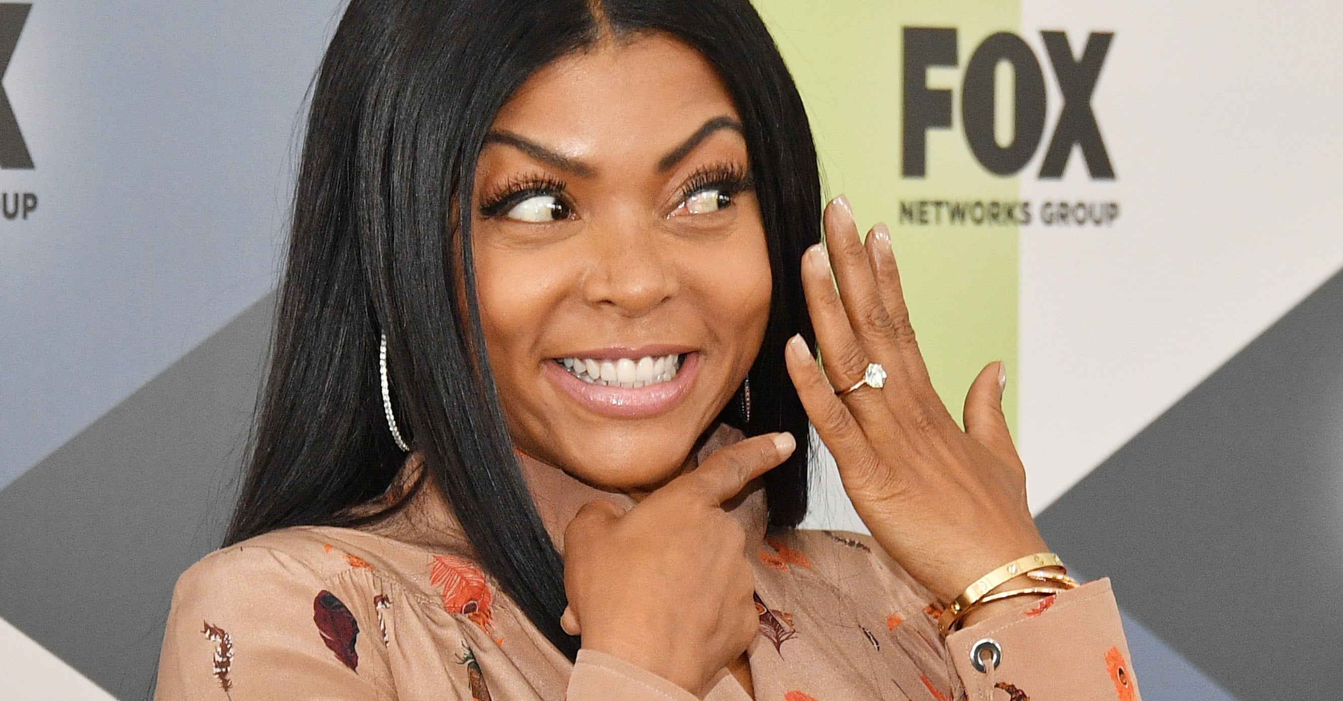 Taraji P. Henson Engagement Ring at Fox Upfronts May 2018 PS Celebrity