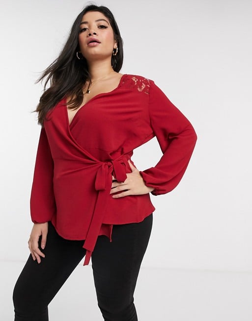 Simply Be Wrap Blouse Best Tops For Women 2020 Popsugar Fashion Photo 43