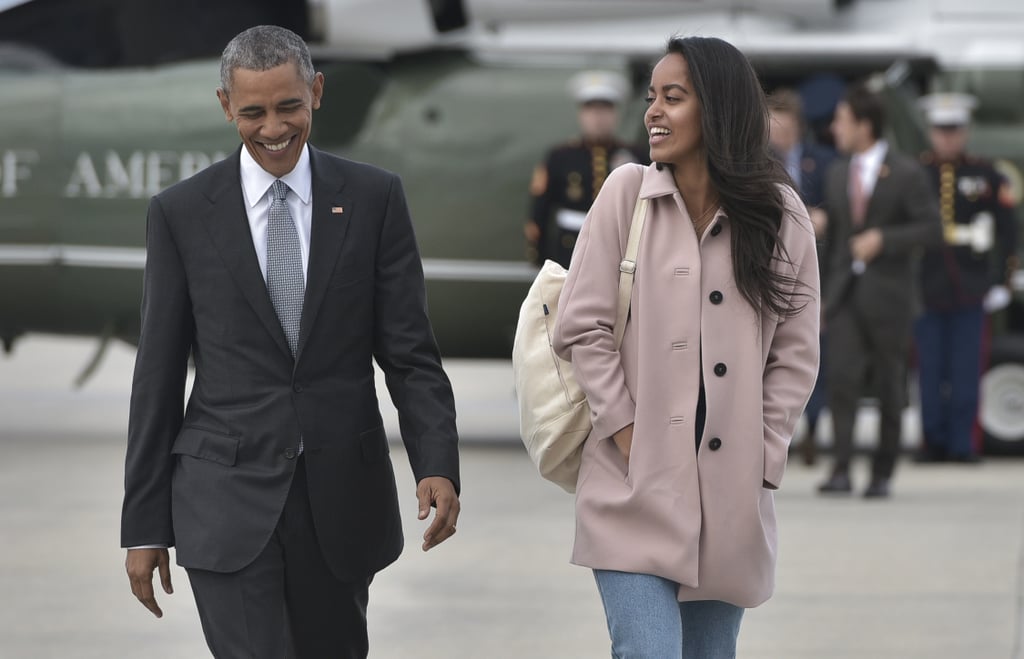 Barack and Malia Obama in Chicago April 2016