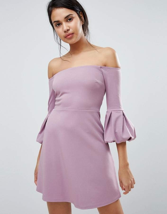 ASOS Bardot Off-the-Shoulder Shift Dress