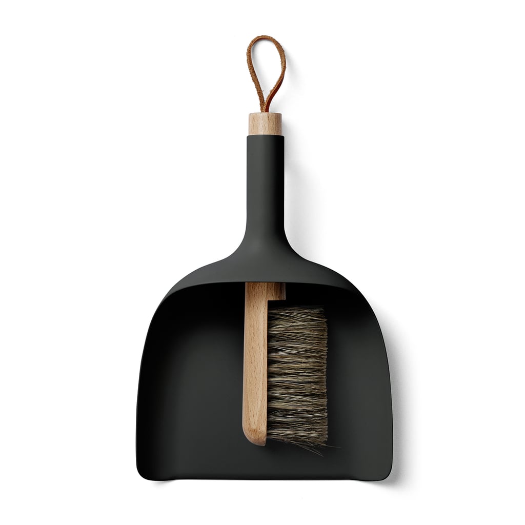 Elevate the typical cleaning supplies with this modern dustpan and broom set ($50).