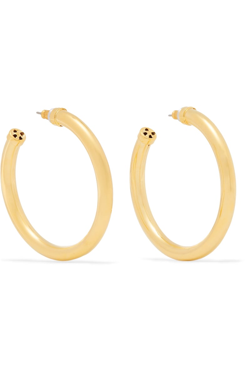 Kenneth Jay Lane Gold Hoop Earrings